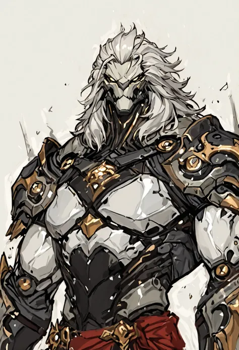 masterpiece, best quality, amazing quality, very aesthetic, humanoid warforged, dnd warforged, handsome, fantasy, short mane hair, detailed musculature, muscles coverd by scaly armor, balanced yet muscular physique, thick arms and legs, wide bulky chest an...