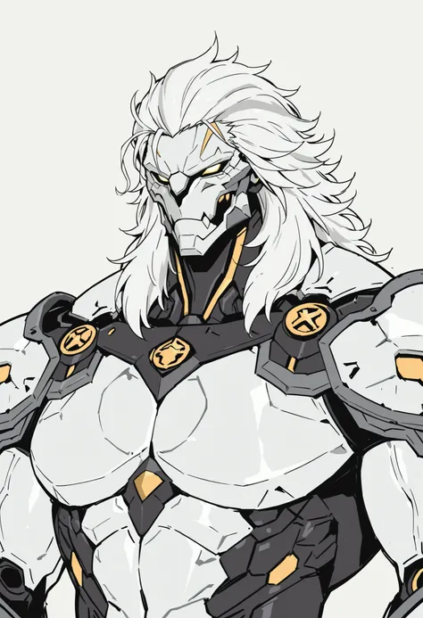 masterpiece, best quality, amazing quality, very aesthetic, humanoid warforged, dnd warforged, handsome, fantasy, short mane hair, detailed musculature, muscles coverd by scaly armor, balanced yet muscular physique, thick arms and legs, wide bulky chest an...