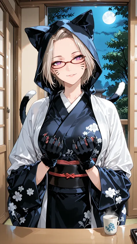solo, tomoe (accelerando), purple eyes,growing eyes, brown hair, short hair, glasses, mature woman, Tight waist、Small waist、shiny Skin , (upper body), sexy, (adult woman, 25+), score_9, score_8_up, score_7_up, source_anime,(extremely detailed CG), (best qu...