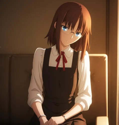 ufotable style ,masterpiece,best quality,good quality,newest, 8k, , from above,
indoors ,((cinematic light, sunlight, backlight)), (sitting ), (,detailed background, luxury hotel room),, , 
expressionless, ,
looking at viewer, ((head tilt)), bracelet, , ,(...