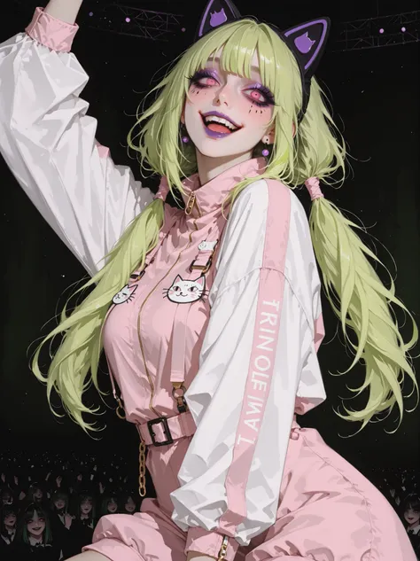 anime style, anime coloring, 8k, HDR, extremely detailed face and eyes, beautiful face and eyes, solo, beautiful, cool, masterpiece, top quality, great
quality, dynamic pose, background, highres, character focus, 1girl, young woman, dynamic hair, dynamic c...