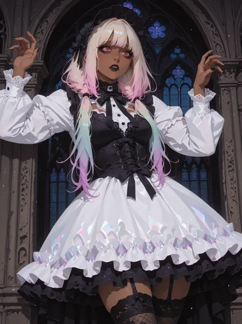 anime style, anime coloring, 8k, HDR, extremely detailed face and eyes, beautiful face and eyes, solo, beautiful, cool, masterpiece, top quality, great quality, pose, background, highres, matte colouring, flat colouring, matte skin, 1girl, young woman, bro...