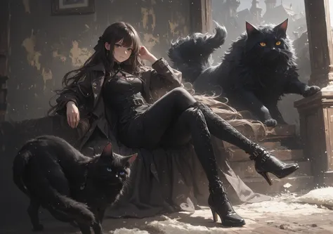 (masterpiece, ultra-detailed, 8K, painterly lighting)
Nocturnal Cat Demon, young woman, coat, high heels, fury
Stable_Yogis_PDXL_Positives