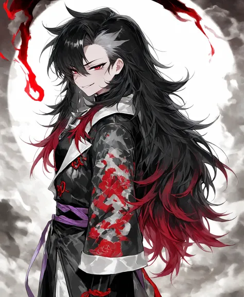 WolfLimbus,JiaXichunLimbus,748cmstyle,(looking at viewer, side shot:0.72), warrior, (face shot:1.1), (1girl:0.665), solo, masterpiece, best quality, amazing quality, very aesthetic, high resolution, ultra-detailed, thick hair, black hair, multicoloured hai...