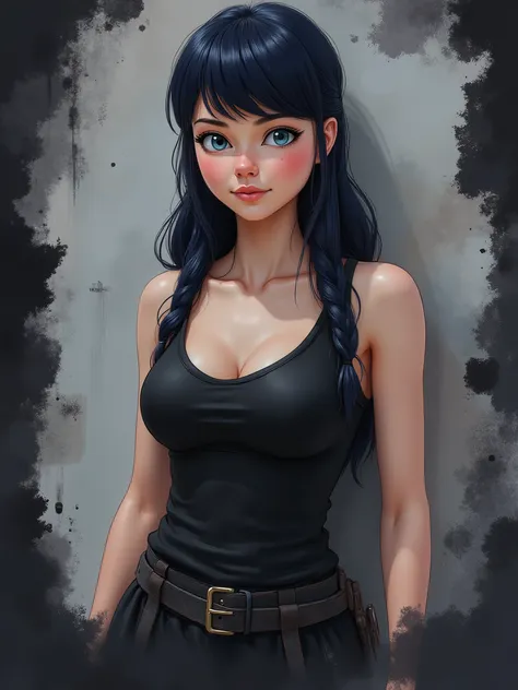 ncfx43, marinette Dopanchan, A very beautiful and cute 22 year old woman. Slight smile, long hair, deep gaze, blue eyes, western eyes, detailed blue eyes, beautiful eyes, natural pink lips, thin lips, detailed lips, beautiful lips, clear face. Fair skin, p...