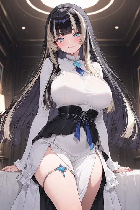 top quality, ultra detail, 8K quality,1 girl,hololive Juufuutei Raden、pretty face、cute smile、big breasts、Good proportions