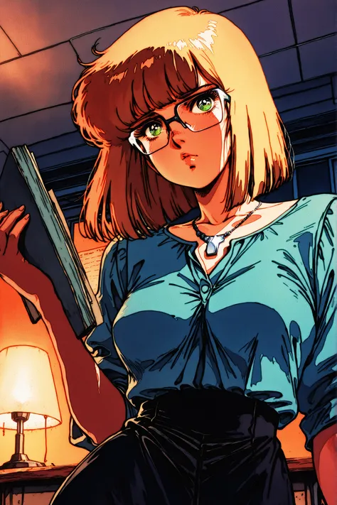 retro anime, classic anime, manga, vintage, flat colors, bold lines, matte, faded colors, retro. (artistic, evocative, stylish, dramatic). Very close view, elegant woman, masterpiece, best quality, highres, Hayase Misa, violet long hair, eyes, 1girl, solo,...