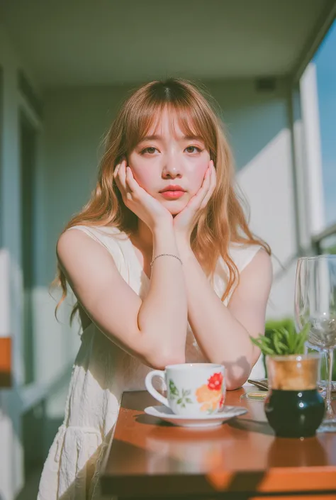 { "image_parameters": { "style": "Canon IXUS 美学", "type": "オートフォーカス写真", "quality": "ハイパーリアリスティック", "tone": "シャープ、直接", "lighting_and_atmosphere": "斜めから差し込む朝日＋少しだけフラッシュのハイライトが乗ったリアルな雰囲気" }, "subject": { "constraints": { "facial_identity": "参考画像と100%一致", "fac...