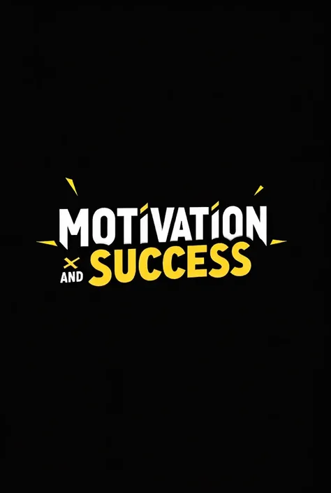 I want a logo for a YouTube channel called Motivation and Success that talks about tips for motivation and success. I only want black, yellow and white colors