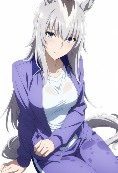 Oguri,,Uma Musume, cowboy shot, traditional media, light embarrassed, covering private,((dutch angle)),from above,
high quality , Highest Quality , masterpiece, high resolution , detailed face( Lola: Oguri),anatomically accurate, detailed hair(Lola: Ogur...