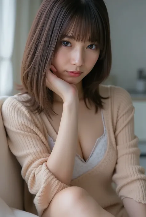 Genuine, nsfw, High Res Images , masterpiece, 以上から最High Quality , High Quality , Very Detailed, MORE INFO, vivid details, sharp concentration , professional lights , Alone, 1 girl, young Japanese woman, Up to , (( brown hair, pixie cut )), (( tanned skin a...