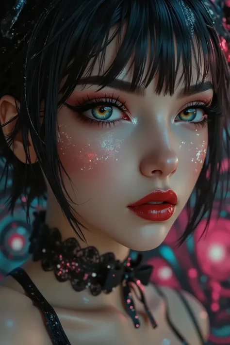 Ultra-realistic (photorealistic Realism) , (Key Directive: - "The priority is the anatomical accuracy and texture of the materials" - "Ultra-sharp human eyes with biological accuracy") (ultra realistic texture details: velvety skin, hair), (dark hair (shor...
