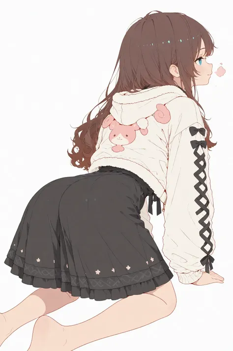 XL all four doggy behind view