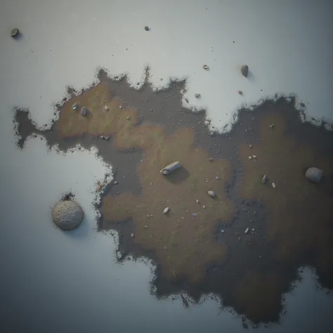 Late autnum rotten grass black dirt and melted snow