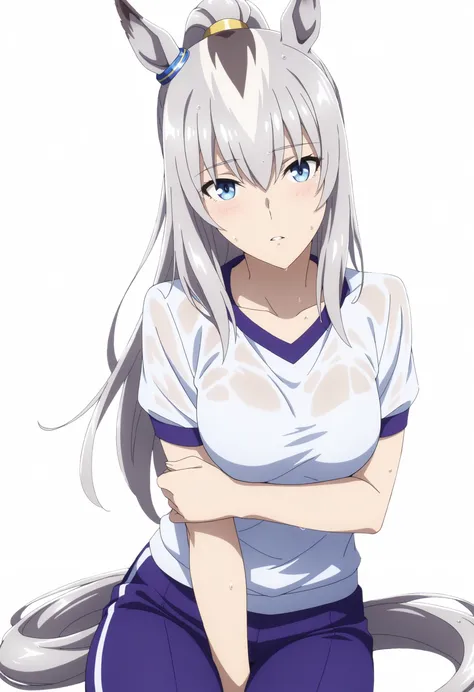 Oguri,,Uma Musume, cowboy shot, traditional media, light embarrassed, covering private,((dutch angle)),from above,
high quality , Highest Quality , masterpiece, high resolution , detailed face( Lola: Oguri),anatomically accurate, detailed hair(Lola: Ogur...