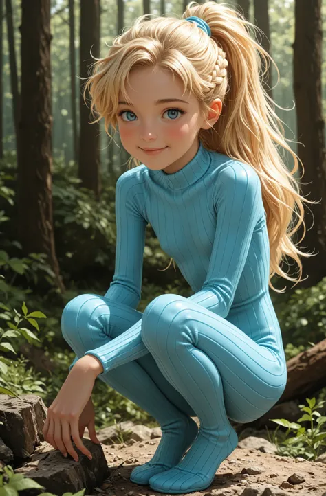 masterpiece, detailed_eyes, high_quality, best_quality, highres, subject_focus, depth_of_field,
woman, blue_eyes, blonde_hair, asymmetrical_bangs, messy_hair, ponytail, joy, messy_hairdo, hair_over_eyes, long_hair, french_braid, blue_eyes, blush_smile, gen...