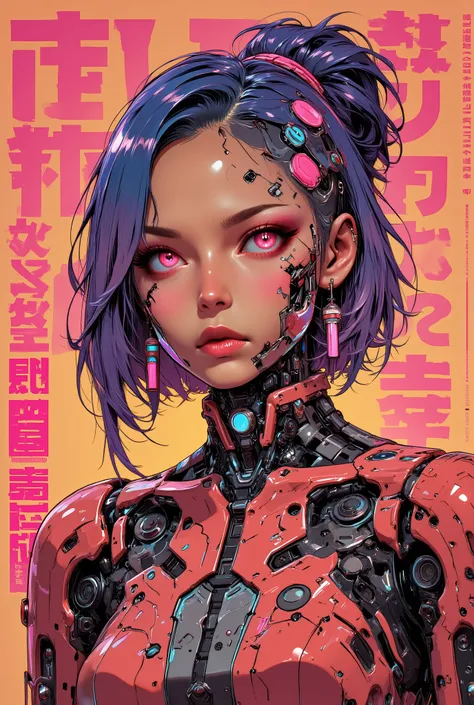 ((photograph of (perfect Asian cyberpunk girl))), ((dynamic pose)), ((LED lights)), (((extremely weird punk hairstyle))), ((manga drawing)), warm colours, ((cinematic lighting)), perfect features, abstract beauty, near perfection, pure form, concept art, ...