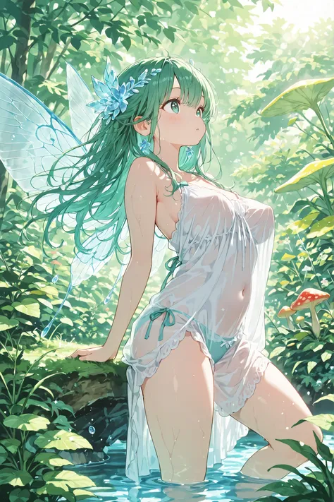 cute, tallの女性、(solo),solo,mature woman,tall、attractive thighs、masterpiece, Newest, vivid, cute, (masterpiece, details:1.2) top quality, Ultra High Definition, Original photo, beautiful fairy woman, slightly larger breasts、perky breasts、nipple protrusion un...