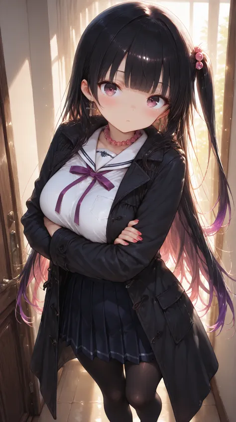 Shiny skin, Babe, character, mikage.
masterpiece, best quality, ultra detailed, high resolution, 8k, anime style, caustics, super detailed skin perfect anatomy, dynamic lighting, elaborate eye depiction, beautiful detailed eyes, a cute anime girl.

# body....