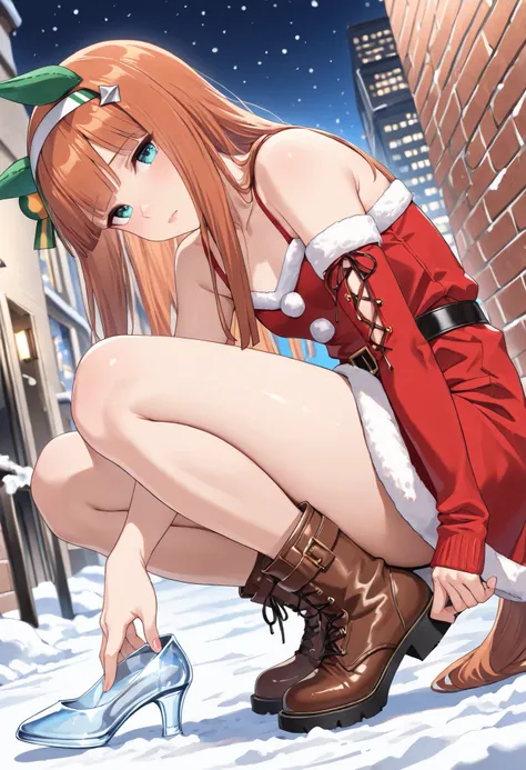 (masterpiece, best quality, perfect face:1.4), wide angle, silence suzuka \(umamusume\), 1girl, horse ears, ear cover, white headband, small breasts, horse tail, tail on the lower back, proportional body, proportional,1 girl, beautiful hair, beautiful face...