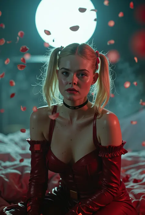 ElleFaningFlux,(((Elle Fanning : 1.7 ))),photo, ((( Epic realism: 1.8 ))), ((( Full body shooting angle: 1.8 ))) , ultra-realistic photo of Elle Fanning doing cosplay , , a very provocative pose and leaning the spectator forward, with an intense look and a...