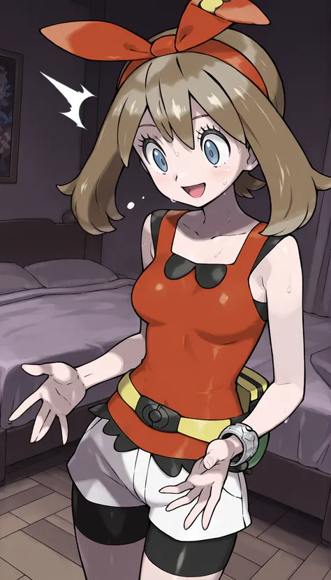 {masterpiece,best quality } { :  }
BREAK 
[ (Pokemon)_Artstyle_LoRA , (Ken Sugimori)_Artstyle_LoRA : NSFW, ] 
[ 1GIRL, SOLO, <(lora:May:1)> zzMayOras, blue eyes, brown hair, medium hair, red hairband,
zzMayOras, blue eyes, brown hair, medium hair, red hair...