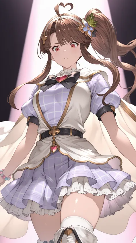 (ultra-detailed),Dhiantha \(granblue fantasy\),Dhiantha,granblue fantasy,gbf,heart,brown hair,bangs between eyes,long sidelocks,floating hair,hair ornament,,hairband,ahoge,brown eyes,Eyebrows visible through hair,eyelashes,eyebrows,narrow eyes,Sharp gaze,r...