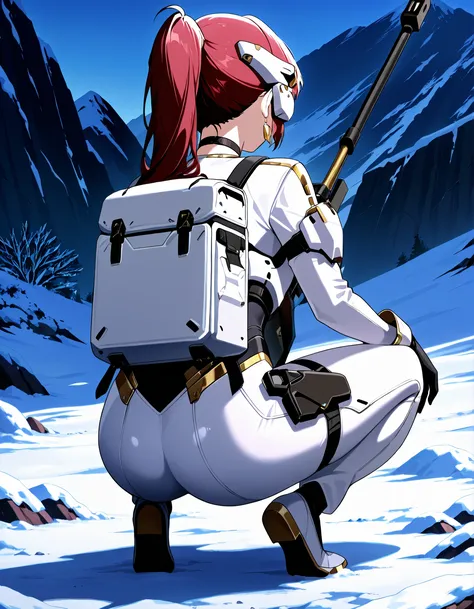 score_9, score_8_up, score_7_up,anime_screenshot,OFFICIAL ART,anime coloring, official anime artwork, screencap, anime screencap,uncensored,Newest,BREAK,1girl,solo,nikkedollasuit,ponytail,commander style,BREAK,(Sniper Rifle),full face helmet,sniper glasses...