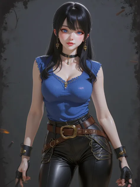 marinette Dopanchan, A very beautiful and cute 22 year old woman. Slight smile, long hair, deep gaze, blue eyes, western eyes, detailed blue eyes, beautiful eyes, natural pink lips, thin lips, detailed lips, beautiful lips, clear face. Fair skin, perfect b...