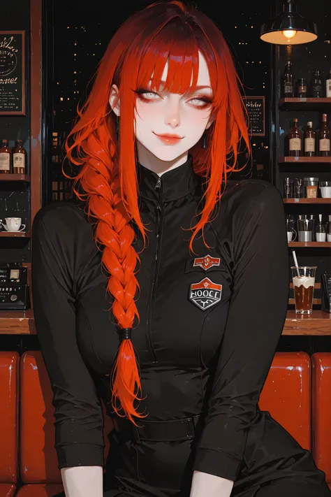 anime style, anime coloring, 8k, HDR, extremely detailed face and eyes, beautiful face and eyes, solo, beautiful, cool, masterpiece, top quality, great
quality, pose, background, highres, matte colouring, flat colouring, matte skin, 1girl, young woman, smi...