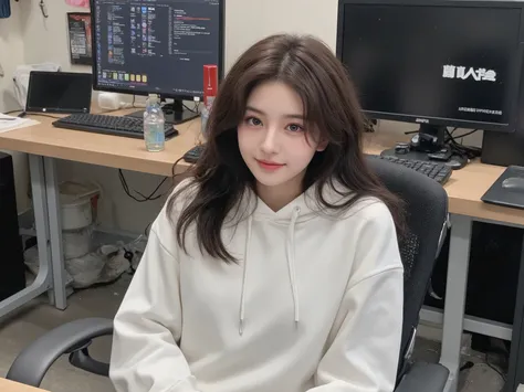 detailed background, masterpiece, best quality, 1 person , curly hair, long hair, purple eyes, star in eye ((top-quality、8k、masterpiece:1.3))、Beautiful woman with perfect body:1.4、slim abdomen:1.2、Longhair, normal breast, Highly detailed facial and skin te...