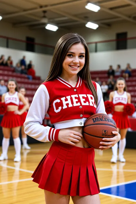 (masterpiece), (best quality), (photo realistic), (cinematic realism), Manopaieng_Flux,
Hyper realistic 3/4 shot professional photo of the Ghost Girl character as a vibrant cheerleader, (face identity rail: Manopaieng likeness, gentle smile looking at came...