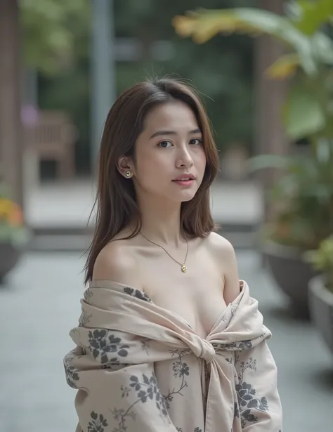 tissa, nude naked topless, 2 small-breasted young girls, 2 young indonesian chinese look, 2 indonesian Chinese royal concubine. young under age. outdoor, classic kingdom age. she has soft smooth brown pink nipples, she is naked, nude, topless with transpar...