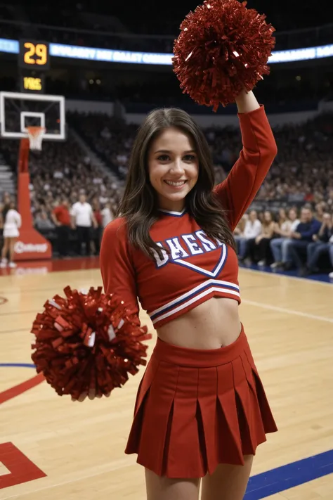 (masterpiece), (best quality), (photo realistic), (cinematic realism), Manopaieng_Flux,
Hyper realistic 3/4 shot professional photo of the Ghost Girl character as a vibrant cheerleader, (face identity rail: Manopaieng likeness, gentle smile looking at came...