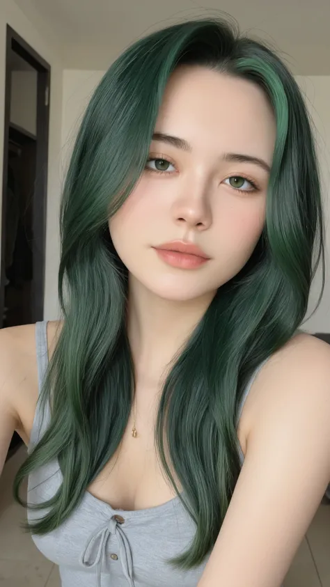 green hair