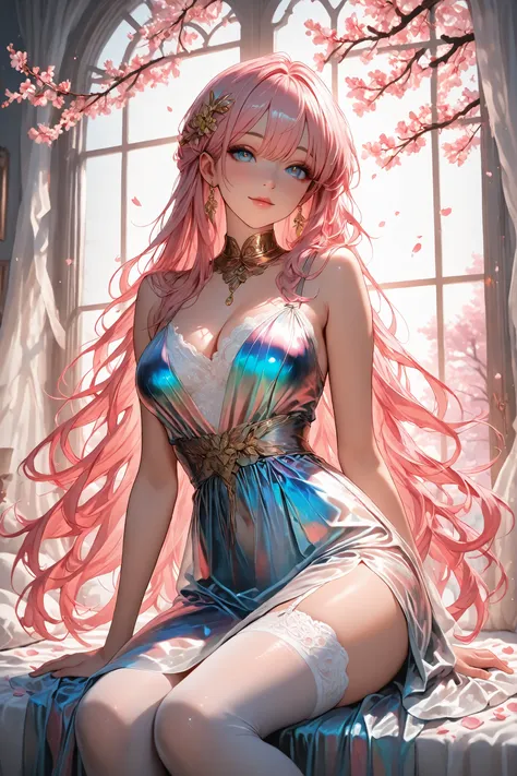 masterpiece, best quality, amazing quality, 
You said:
Uploaded image
Elaborate this image in prompt 
ChatGPT said:
Here is a polished, detailed, and safe prompt describing the image, suitable for art generation while keeping the erotic elements toned down...