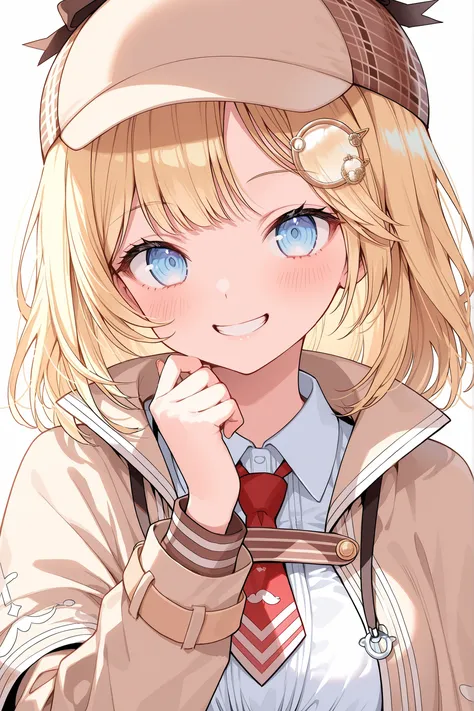 top quality, Ultra Details, 8K quality,1 girl,{{Watson Amelia (1st costume)}}, {{hololive}}、pretty face、cute smile