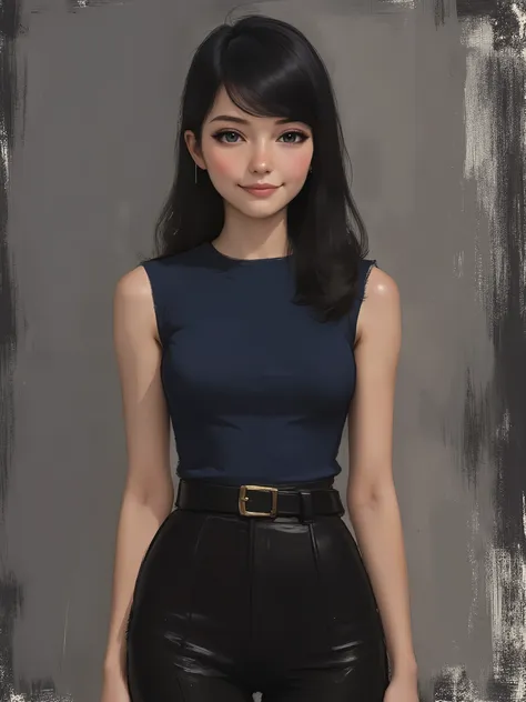 sketch painting, marinette Dopanchan, cartoony anime, A very beautiful and cute 22 year old woman. Slight smile, long hair, deep gaze, blue eyes, western eyes, detailed blue eyes, beautiful eyes, natural pink lips, thin lips, detailed lips, beautiful lips,...