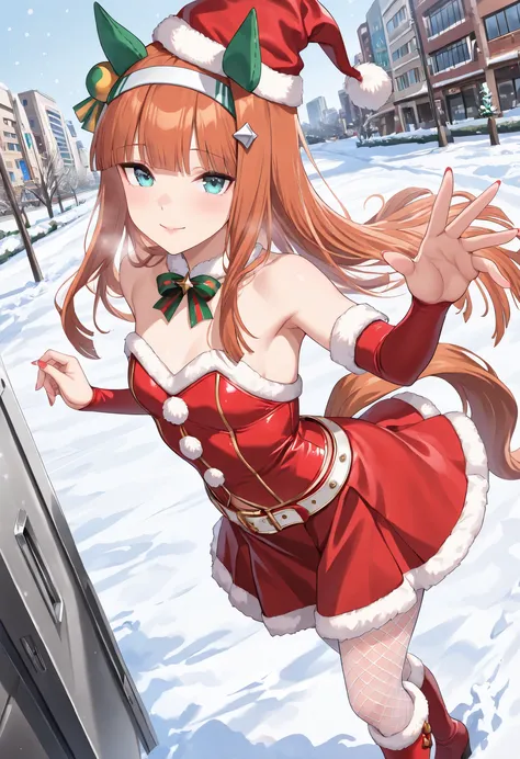 (masterpiece, best quality, perfect face:1.4), wide angle, silence suzuka \(umamusume\), 1girl, horse ears, ear cover, white headband, small breasts, horse tail, tail on the lower back, proportional body, proportional,1 girl, beautiful hair, beautiful face...