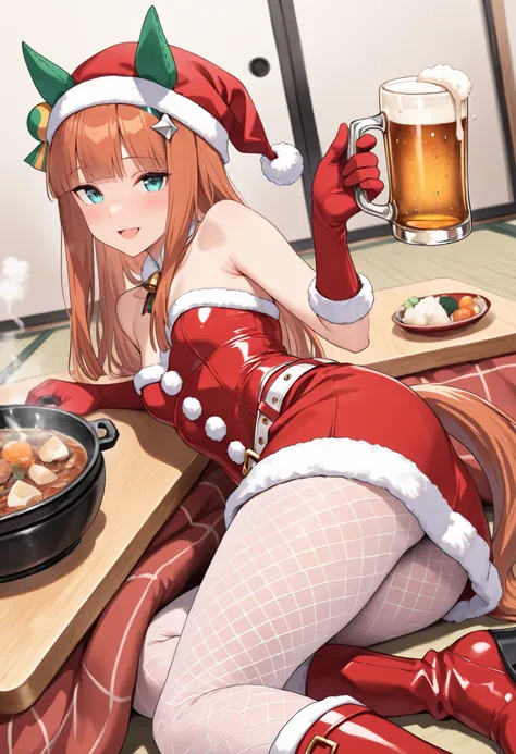 (masterpiece, best quality, perfect face:1.4), wide angle, silence suzuka \(umamusume\), 1girl, horse ears, ear cover, white headband, small breasts, horse tail, tail on the lower back, proportional body, proportional,1 girl, beautiful hair, beautiful face...