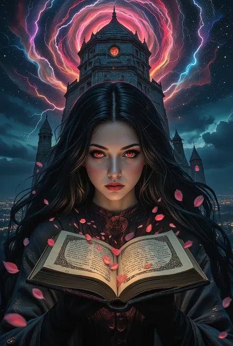  masterpiece, (best quality, create high resolution,4K, 8k),(realistic, photorealistic: 1.5), Demon World Country, 1 girl with an Oracle, ((((Forbidden Old Books )))),old book you shouldn't see , Suspicious old book,An old book that shines suspiciously, An...