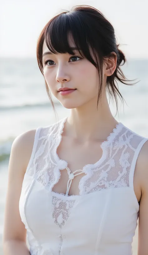 (Woman with huge saggy breasts1By people),(((super short hair))),((綺麗なとてもshort black hair with waistの女性)),(short black hair with waist),(Very short hair with black hair),Realistic Portraits,Realism,top quality,Masterpiece,top quality,best image quality,Hig...