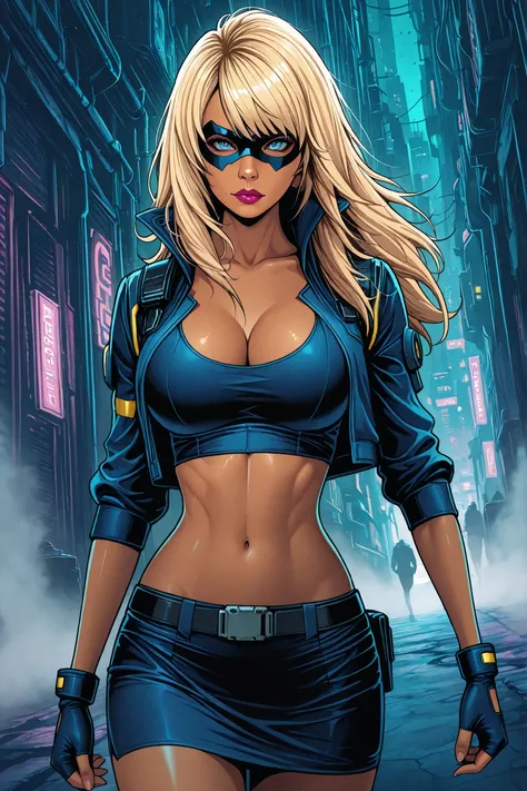 (1girl, NM_Stripperella), (extremely detailed CG unit 8k wallpaper),(master part), (best quality), (ultra detail), (best illustration),(dan mumford style), cowboy shot, dutch angle, close up, standing, facing viewer, looking at viewer, perfect face, perfec...