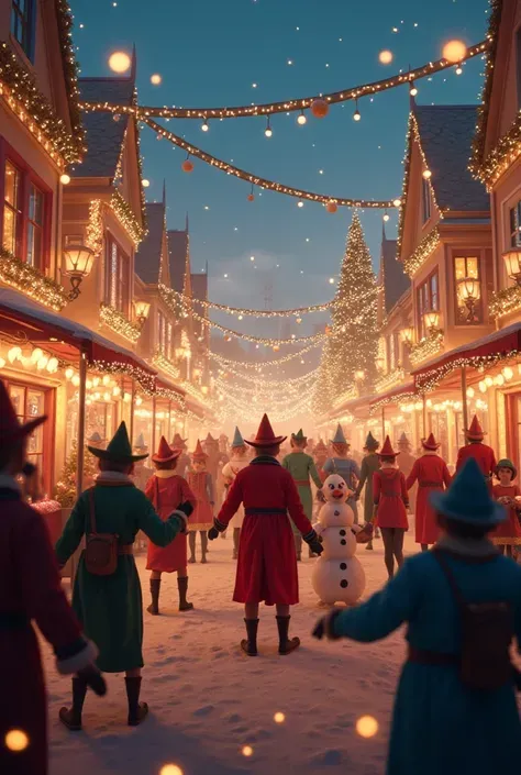 Light up Christmas Town；Christmas carnival brawl；Christmas carnival brawl；Christmas carnival brawl；Christmas carnival brawl；4k；High quality