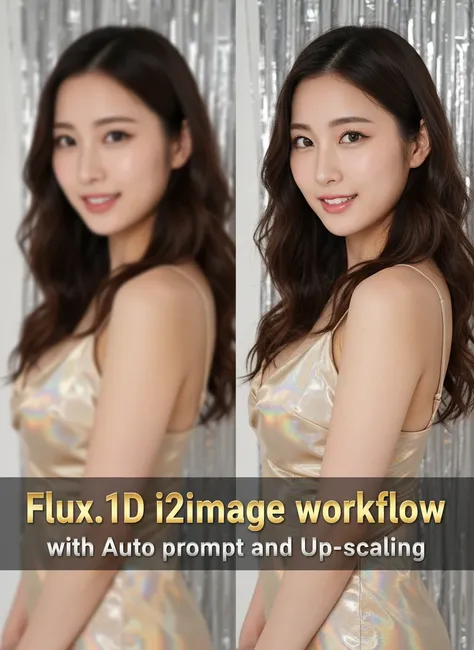 Flux.1 dev_ i2image by Auto Prompt + Up-Scaling
