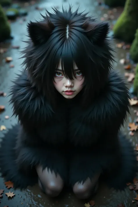 上を向く黒毛皮の女 v1.0
