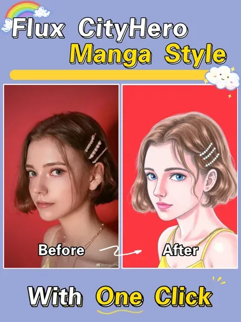 Foto ke Gaya Manga(Flux CityHero)