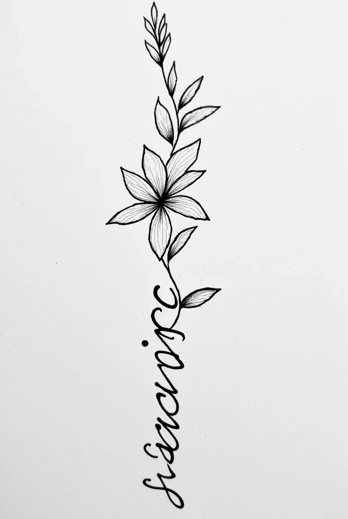 Flower Lettering HT in Line Art by Castle