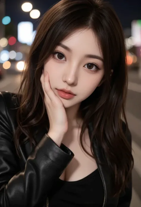 Beauties in leather clothes