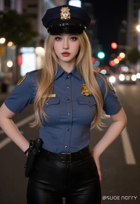穿警衣服女孩